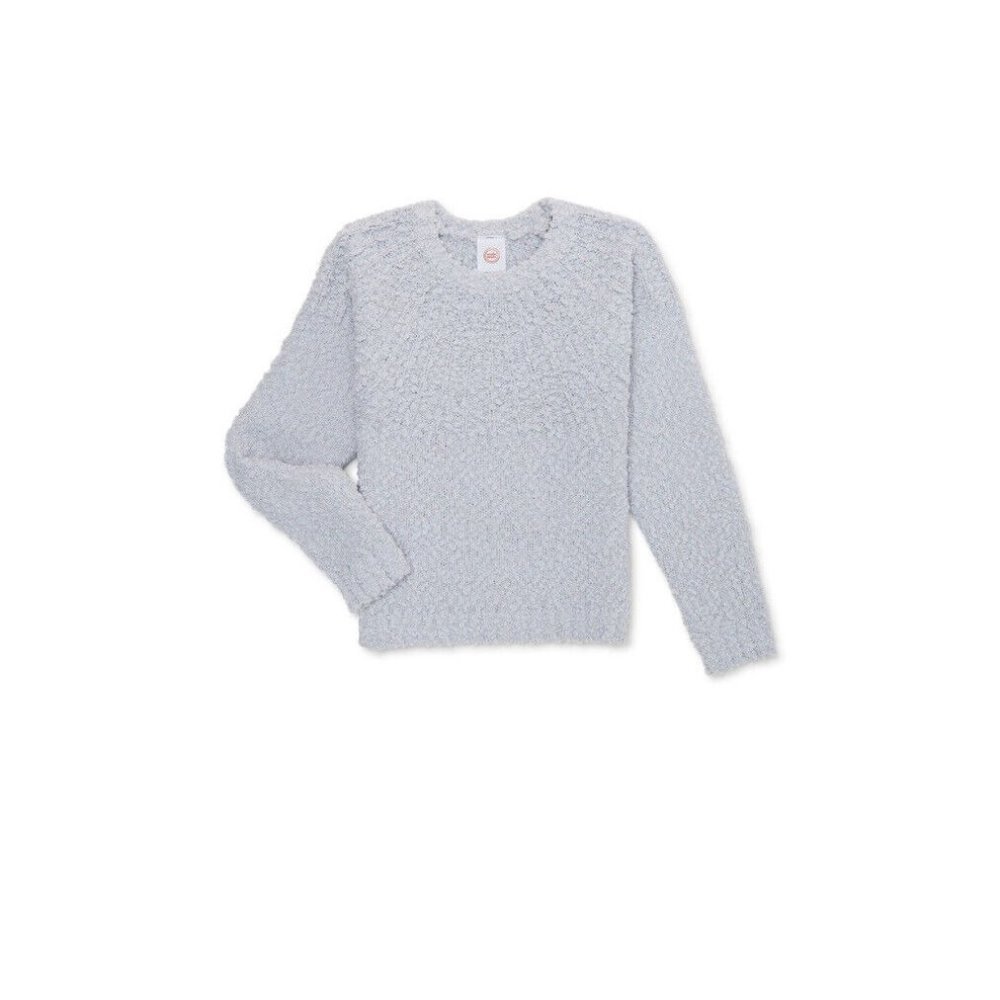 Wonder Nation Girls Solid Sweater Long Sleeves Grey Pull Over Size XXL (18)
